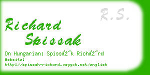 richard spissak business card